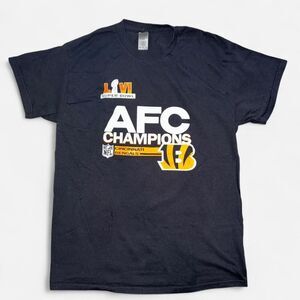 NFL Cincinnati Bengals AFC Champions Black T-Shirt, SIZE MEDIUM